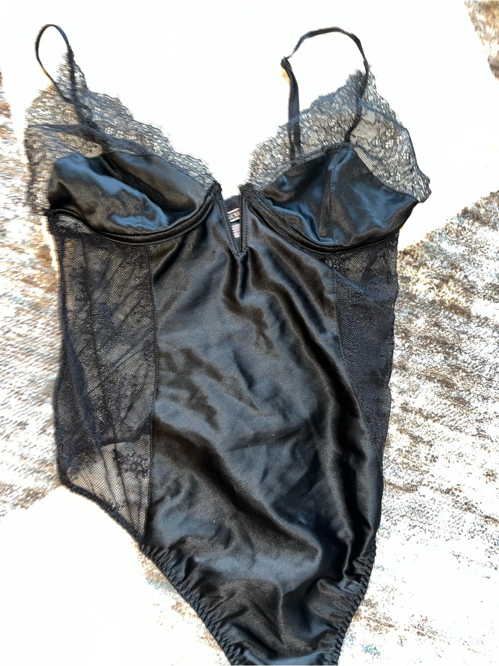 Victorias Secret Lace and Satin Bodysuit